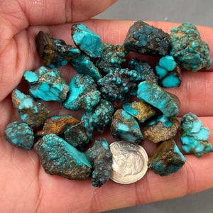 Natural Blue Cloud Mountain Hubei Turquoise Rough Mineral/Raw material Rock 51g 02-691