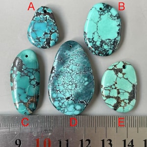 Stabilized Drilled Cloud Mountain Hubei Turquoise Bead&Pendant/Chinese Gemstone Cab Y640
