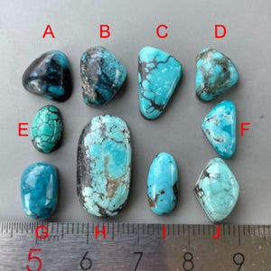 Stabiliserad friformad molnberg Hubei turkos cabochon/STB kinesisk ädelsten Cab Y1213