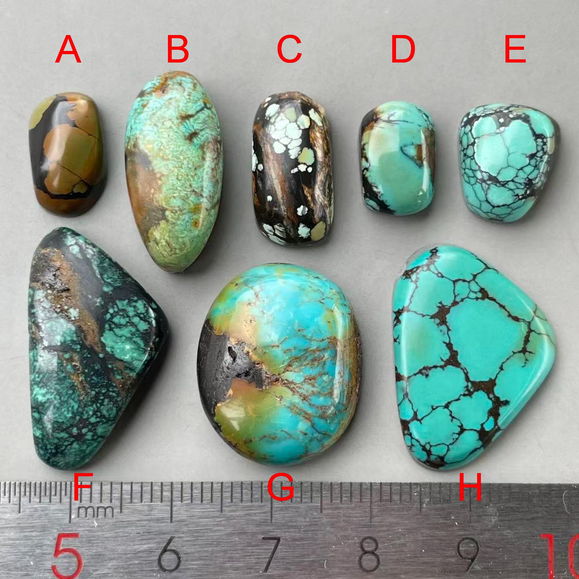 STB Green Freeform Bamboo Mountain Hubei Turquoise Cabochon