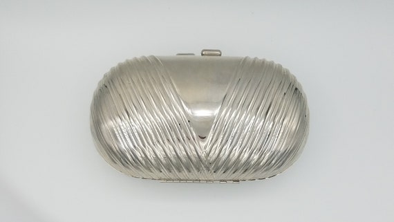 silver metallic clutch