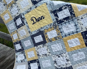 Wedding, Baby Shower, Birthday and Event Guestbook Quilt, Guestbook Alternative, Memory Quilt