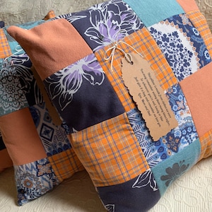 Memory Pillow, Keepsake Pillow from your Loved Ones Clothing, In memory of, Keepsake pillow, Memorial Pillow, Mom, Dad, Grandparent,
