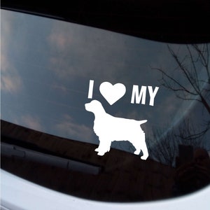 Dog silhouette/ I Love my Dog/ car decal/sticker