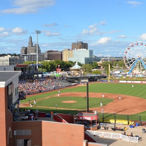 Modern Woodman Ball Park, Davenport, Iowa, Wall Art, Prints, Canvas