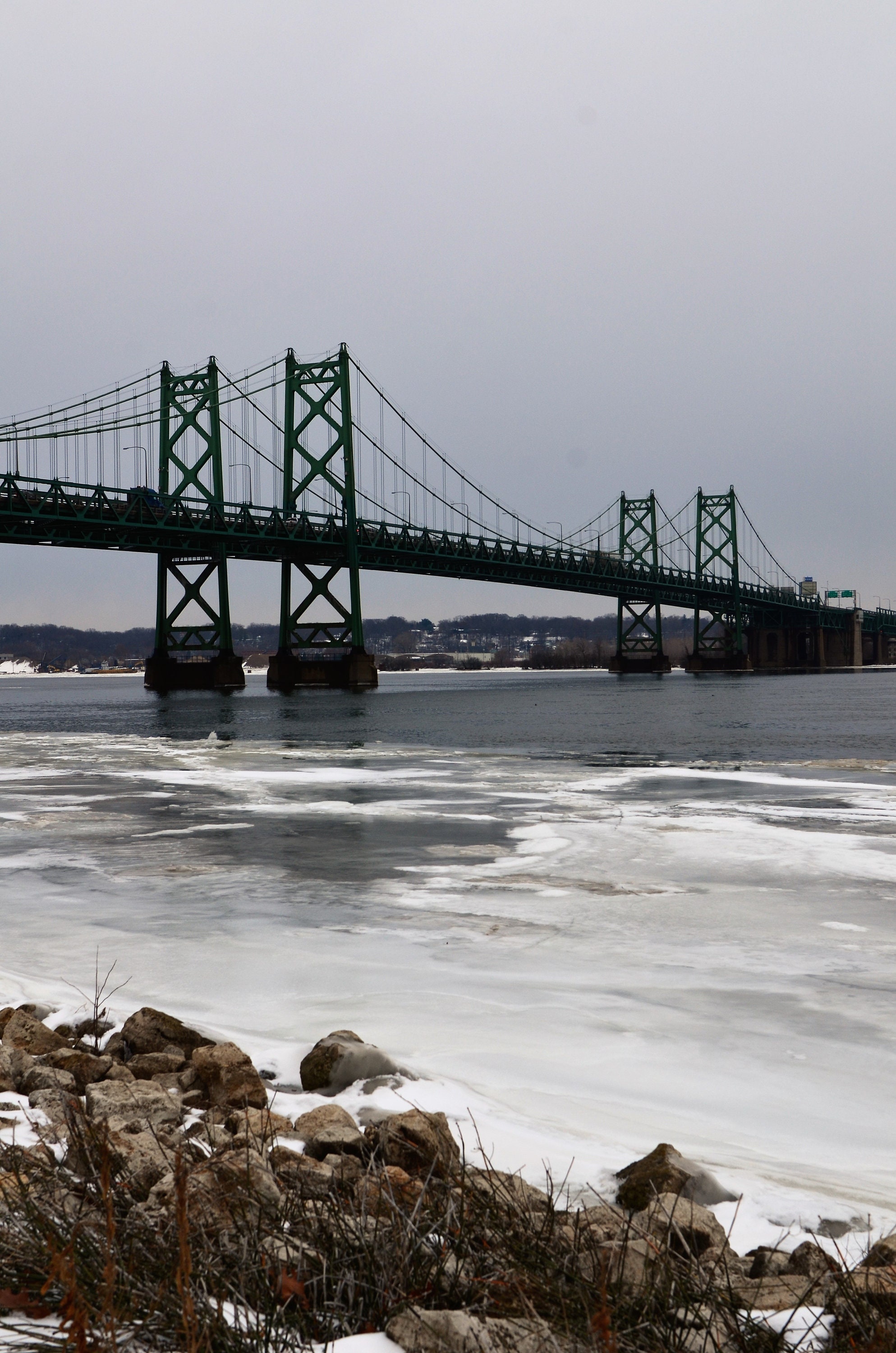 I-74 Bridge Icy Shore, River Bridge, Mississippi River, Quad Cities, Wall  Art, Prints, Photo, Canvas, Bettendorf IA, Moline IL - Etsy, image size:1987x3000