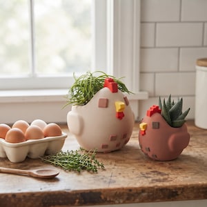 Chicken SDV Planter - Stardew Valley Inspired Plant Pot Home Decor