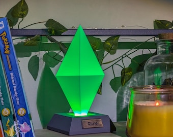 Sims Plumbob Desk Lamp, selection of colours for moods Gamer Room Decor