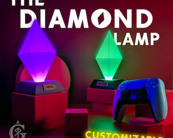 Sims Plumbob Desk Lamp, selection of colours for moods Gamer Room Decor