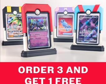 Trading Card Toploader Case Display – Pokeball, Greatball, Ultraball Display Holder - Wall Mounted - TCG Protector