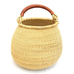 Handgeweven Bolga Potmand uit Ghana Ø ca. 37 cm