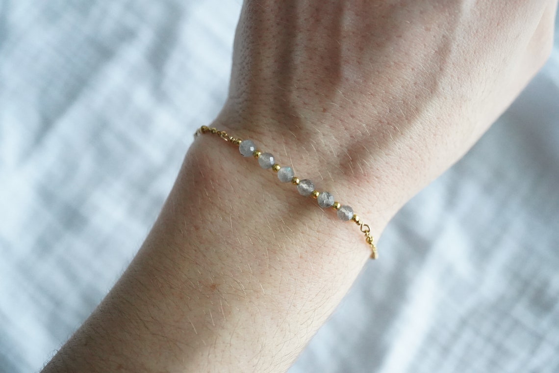 AIMEE stainless steel bracelet and gems