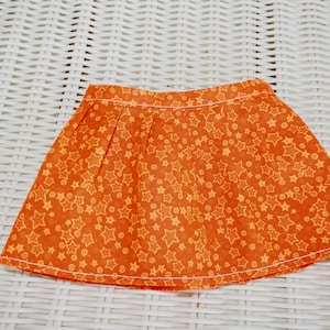 18 inch doll clothes for American Girl doll  -orange print skirt