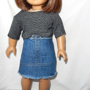 18 inch doll clothes. Blue Denim Skirt - fits American Girl Doll