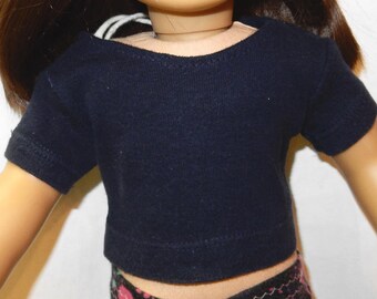 18" doll clothes-Navy Cotton T-Shirt fits American Girl Doll