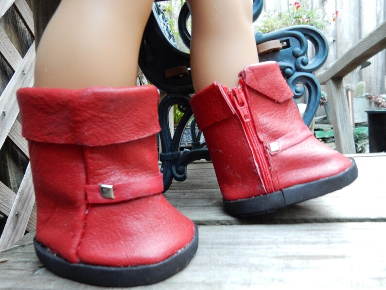 18 Inch Doll Shoes for American Girl Doll RED Real Leather Etsy
