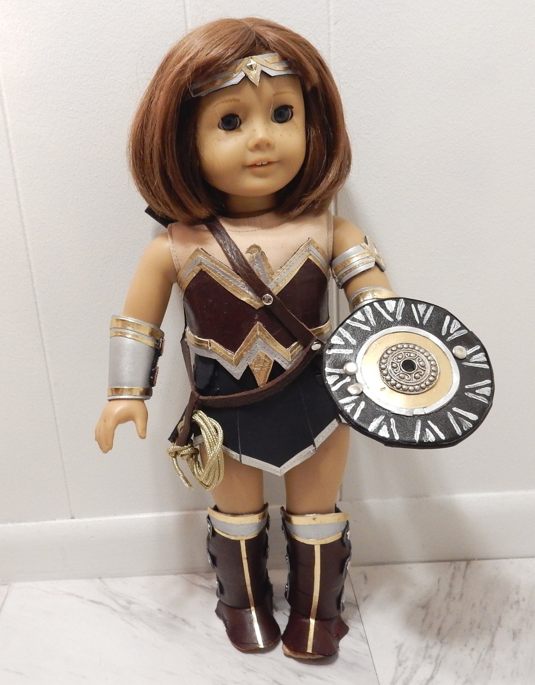 Wonder Woman Leather Costume for 18 Inch Doll Made to Fit Etsy