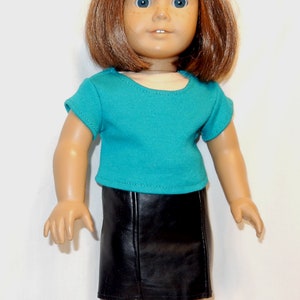 18 inch doll clothes - Turquoise tee shirt.  Made to fit American Girl doll