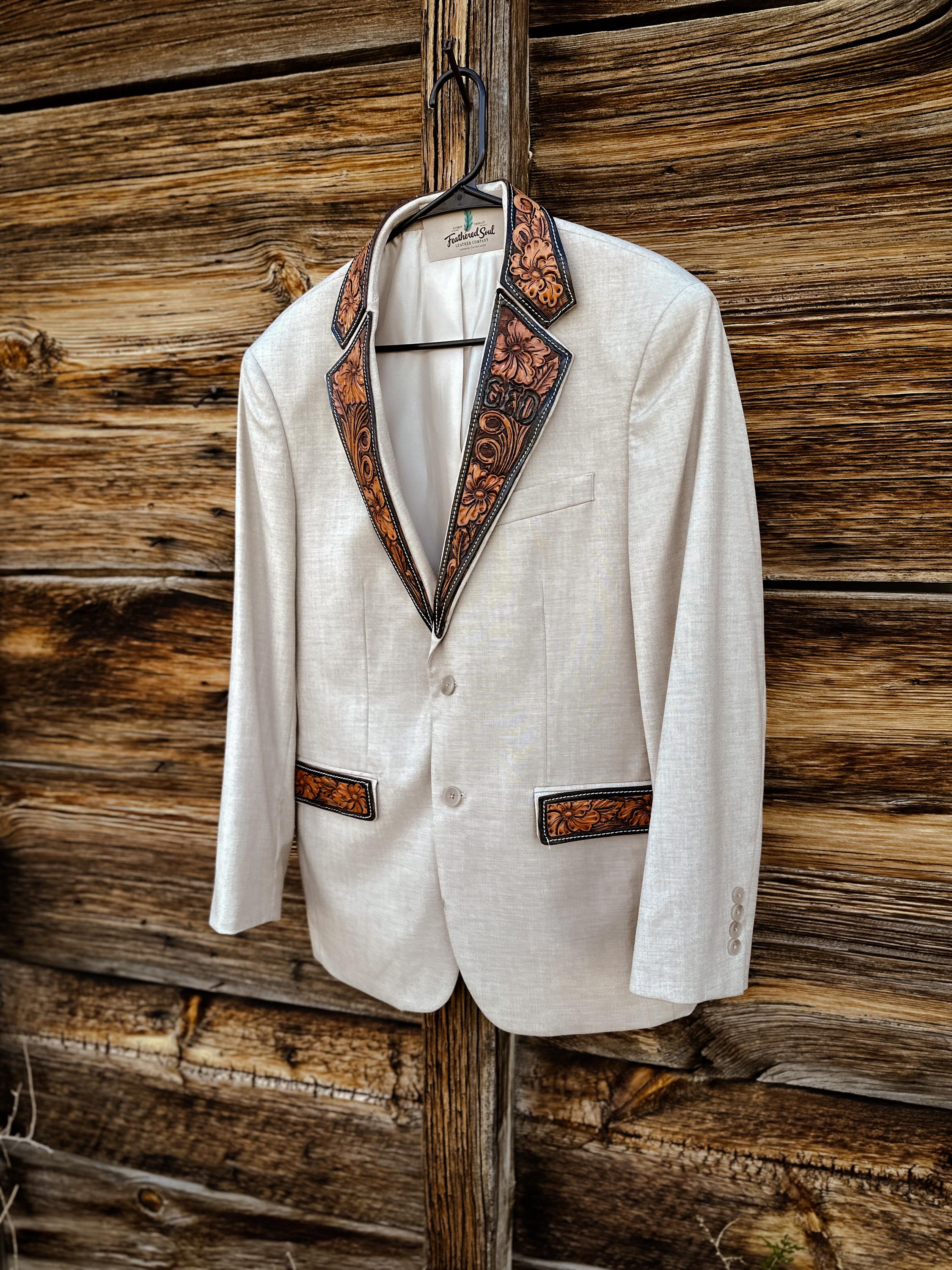 Custom Leather Lapels & Pockets (YOU Send Me the Suit) - Etsy