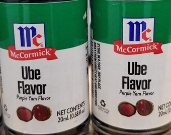 2 Pack of UBE Flavoring Purple Yam McCormick Brand  (Purple Yam extract) - 20 ml Each Bottle x 2 = 40 ml Total