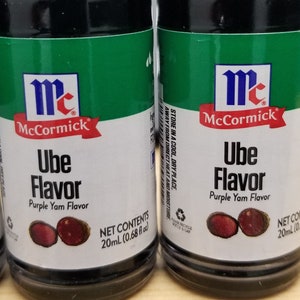 2 Pack of UBE Flavoring Purple Yam McCormick Brand  (Purple Yam extract) - 20 ml Each Bottle x 2 = 40 ml Total