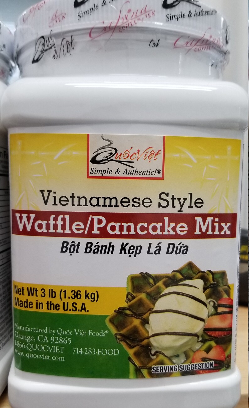 WAFFLE Pancake Mix vietnamese Stylebot Banh Kep La Dua or Etsy