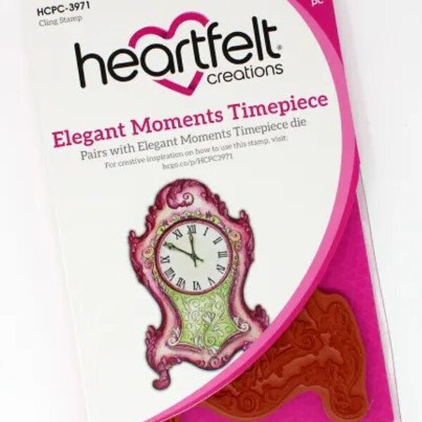 Heartfelt Creations Cling Rubber Stamp Set - Elegant MomentsTimepiece