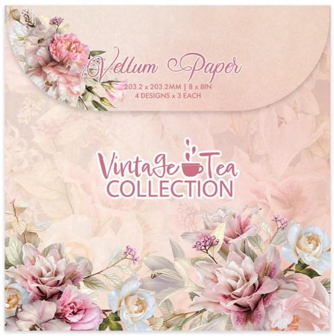 Couture Creations- Vintage Tea Collection- 8in X 8in Vellum Paper - Etsy