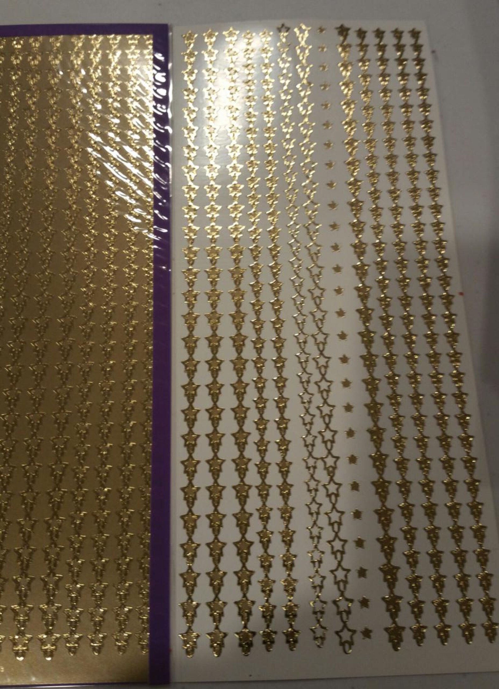 Star Chain Border Sticker King Gold Foil Star Chain Border Accents Outline Peel Sticker ...