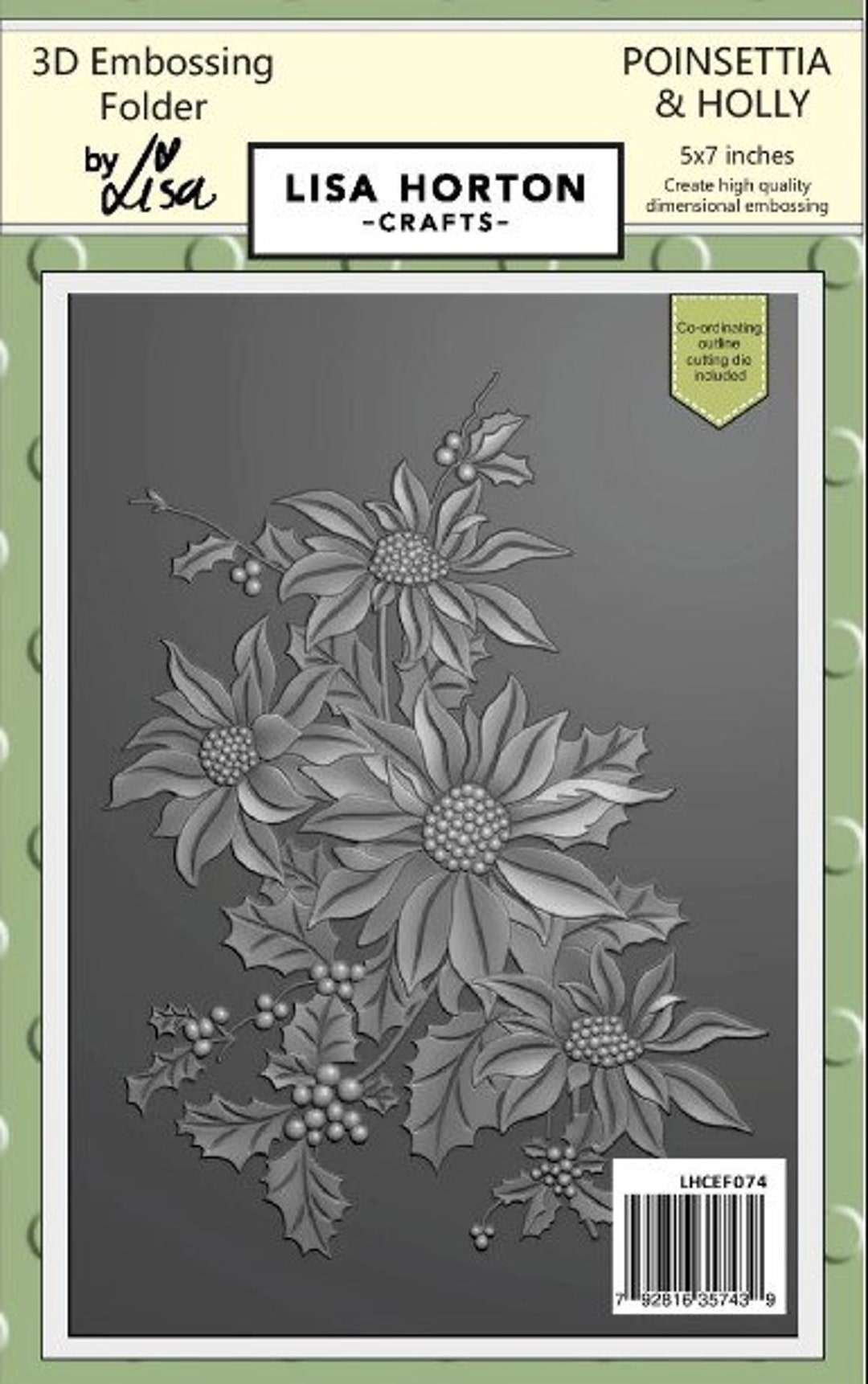 Lisa Horton Crafts 3D Embossing Folder & 1 Outline Die by Lisa Etsy