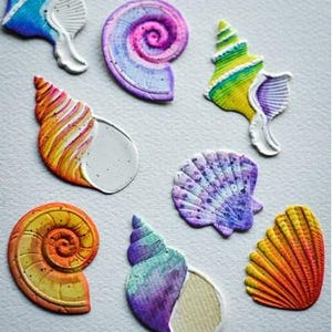Memory Box- Open Studio- 3D Embossing Folder & Matching Dies- Dazzling Seashells EF1029