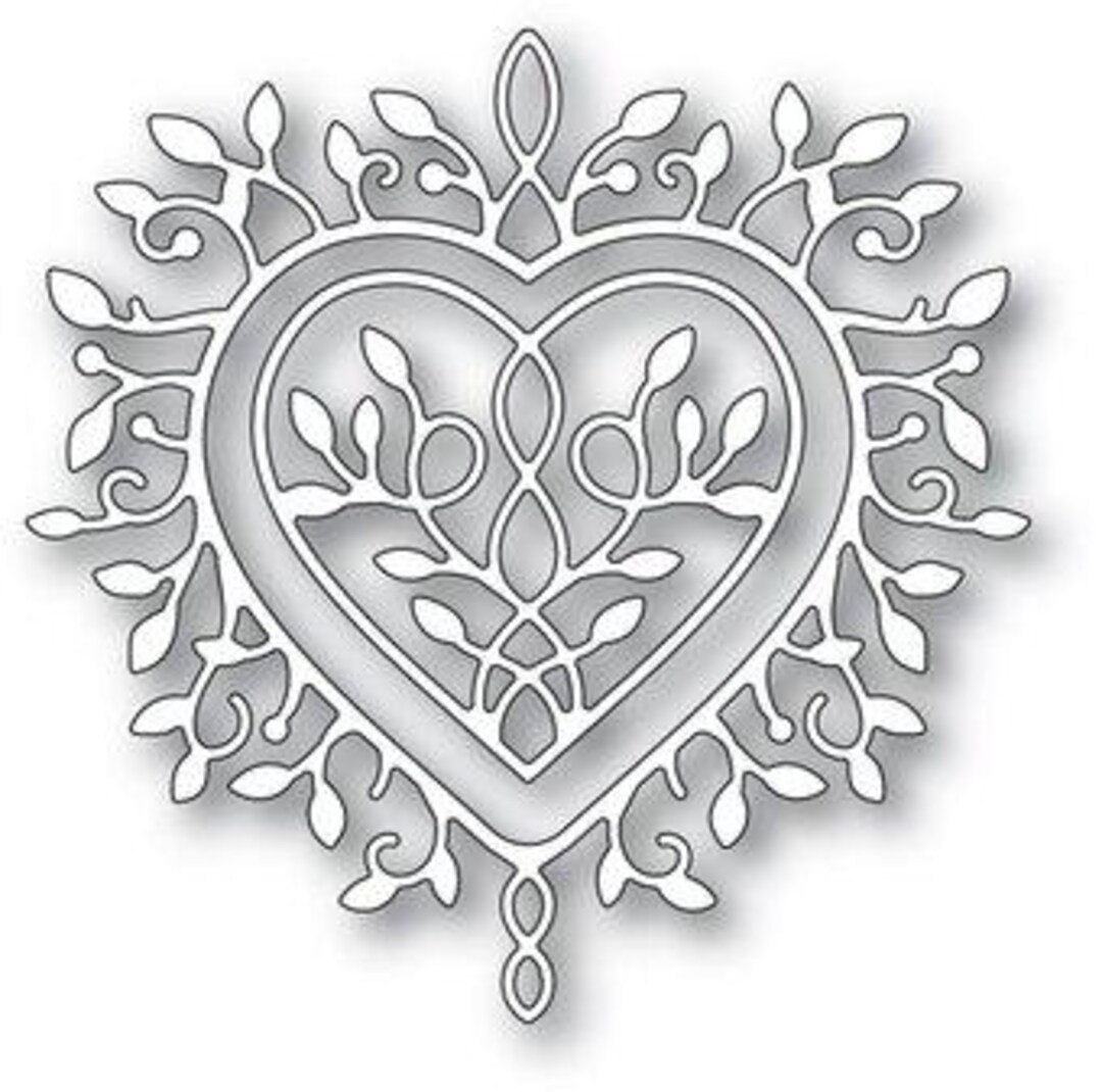 Memory Box 100% Steel Champagne Heart Cutting Die- 94389 - Etsy