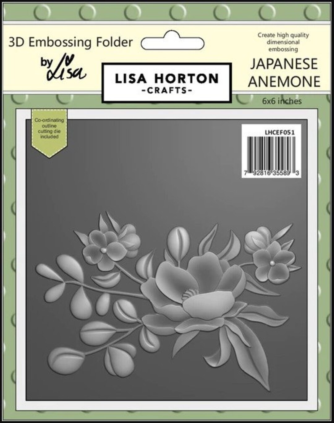 Lisa Horton Crafts 3D Embossing Folder & 1 Outline Die by Etsy