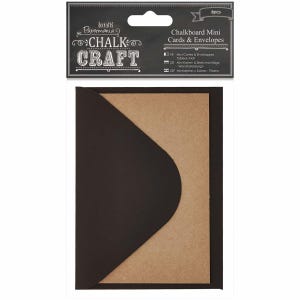 PMA355423 Docrafts Chalk Craft Chalkboard Cards and Envelopes, Mini