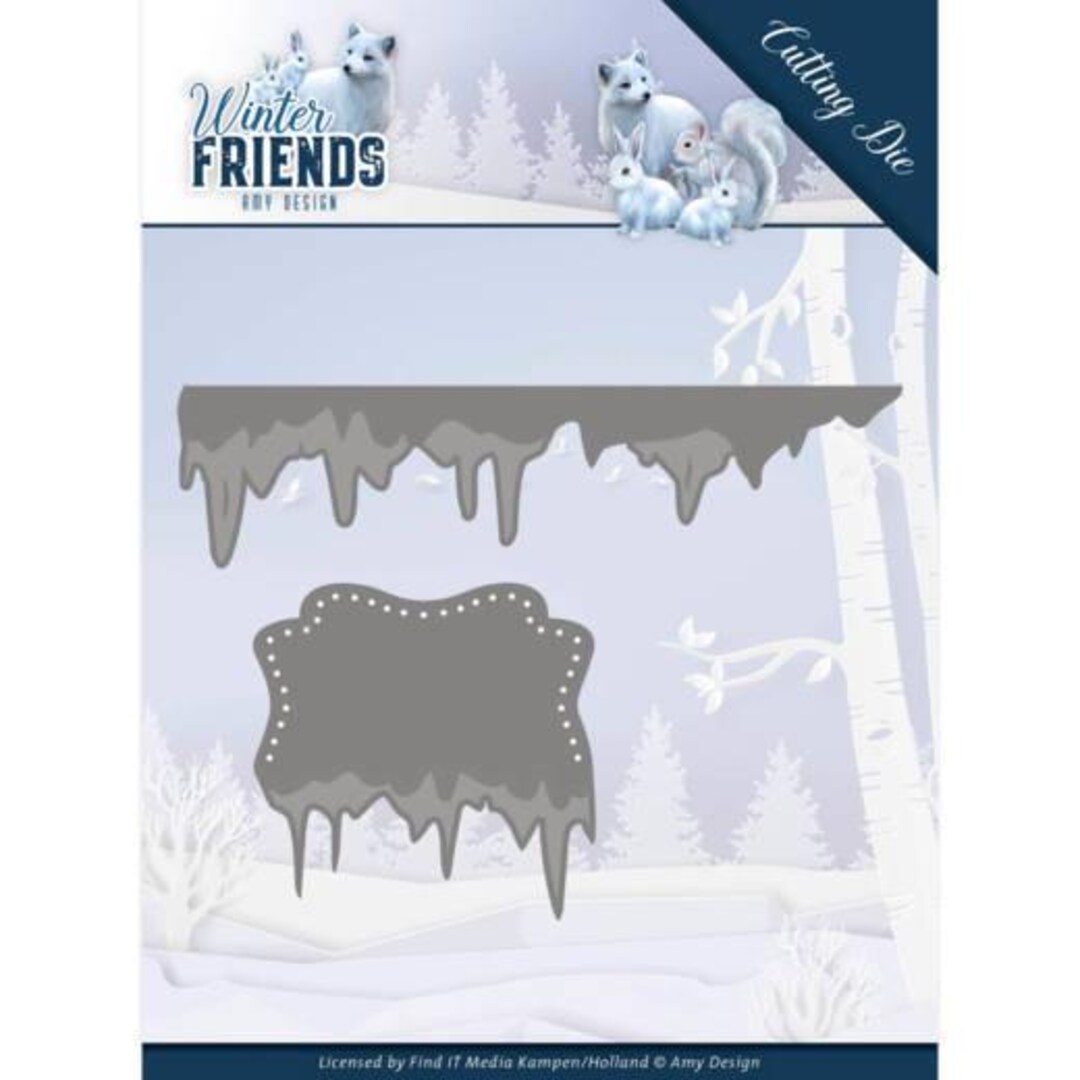 Find It Trading- Amy Design Cutting Dies- Winter Friends- Ice Borders ...