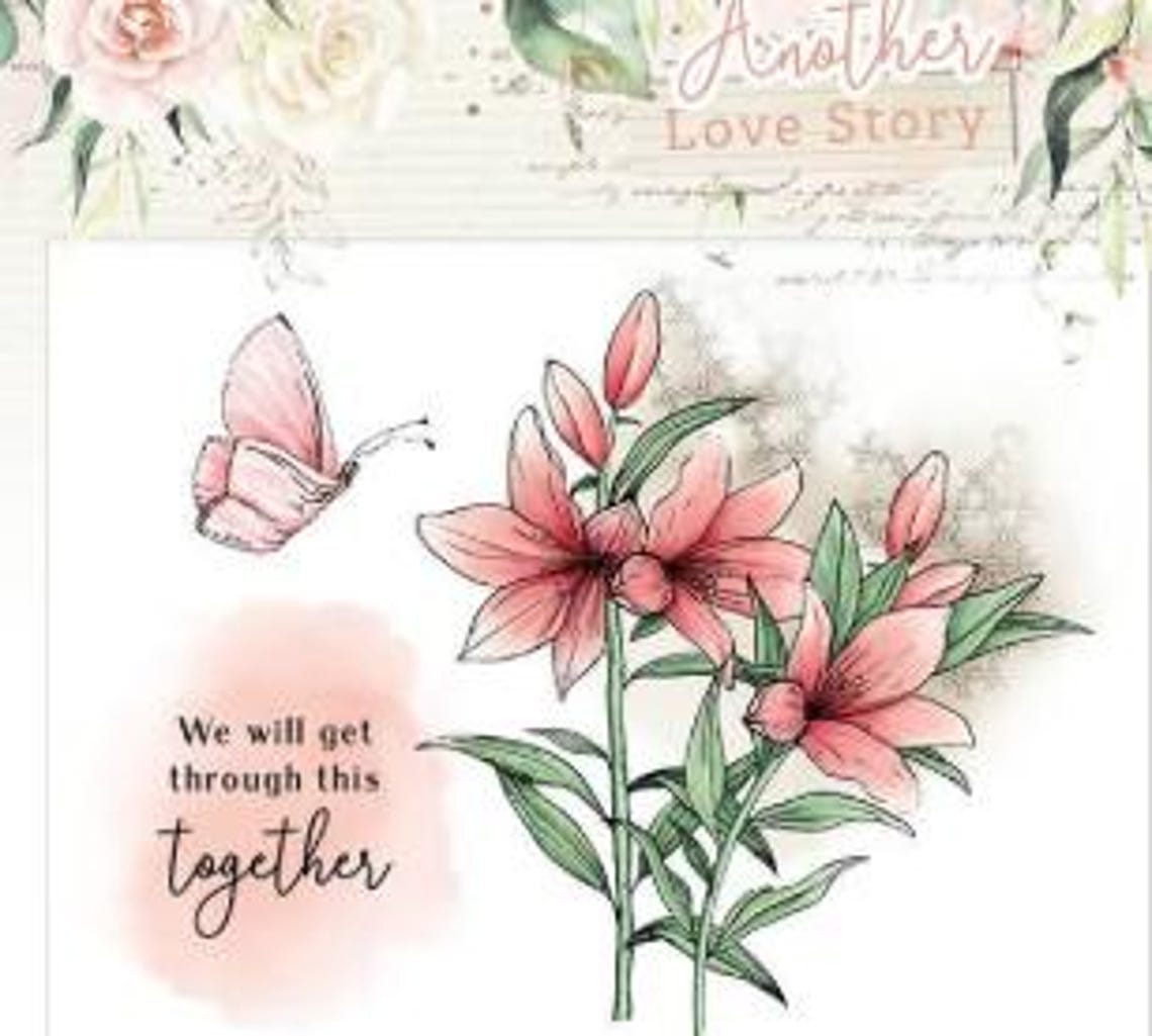 Studio Light Clear Stamp Lily Flower Another Love Story - Etsy