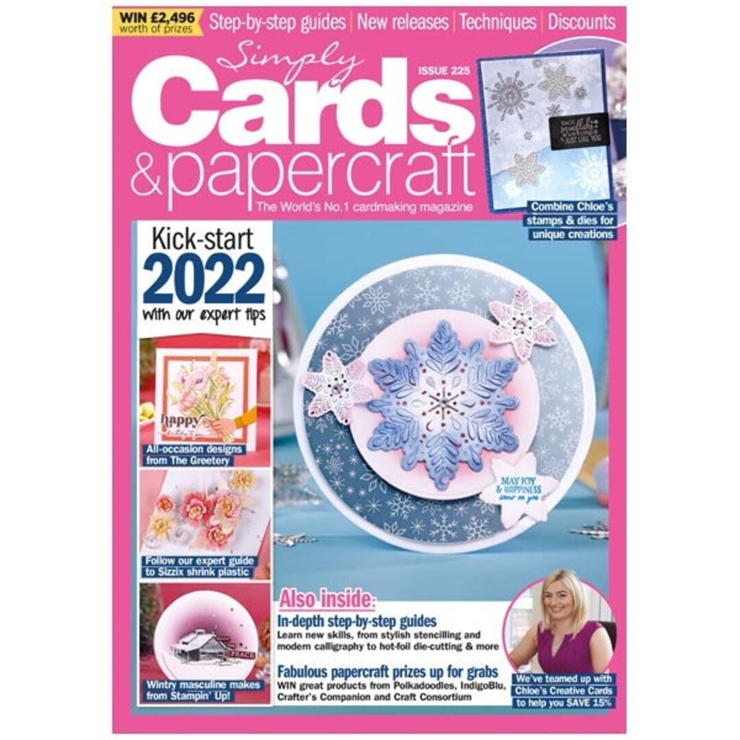 Simply Cards & Papercraft Magazine Issue 225 Sophisticated Snowflakes Etsy