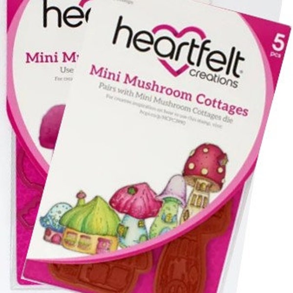 Bundle- Heartfelt Creations Mini Mushroom Cottages Stamp & Die Set