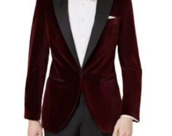 red wine colour blazer