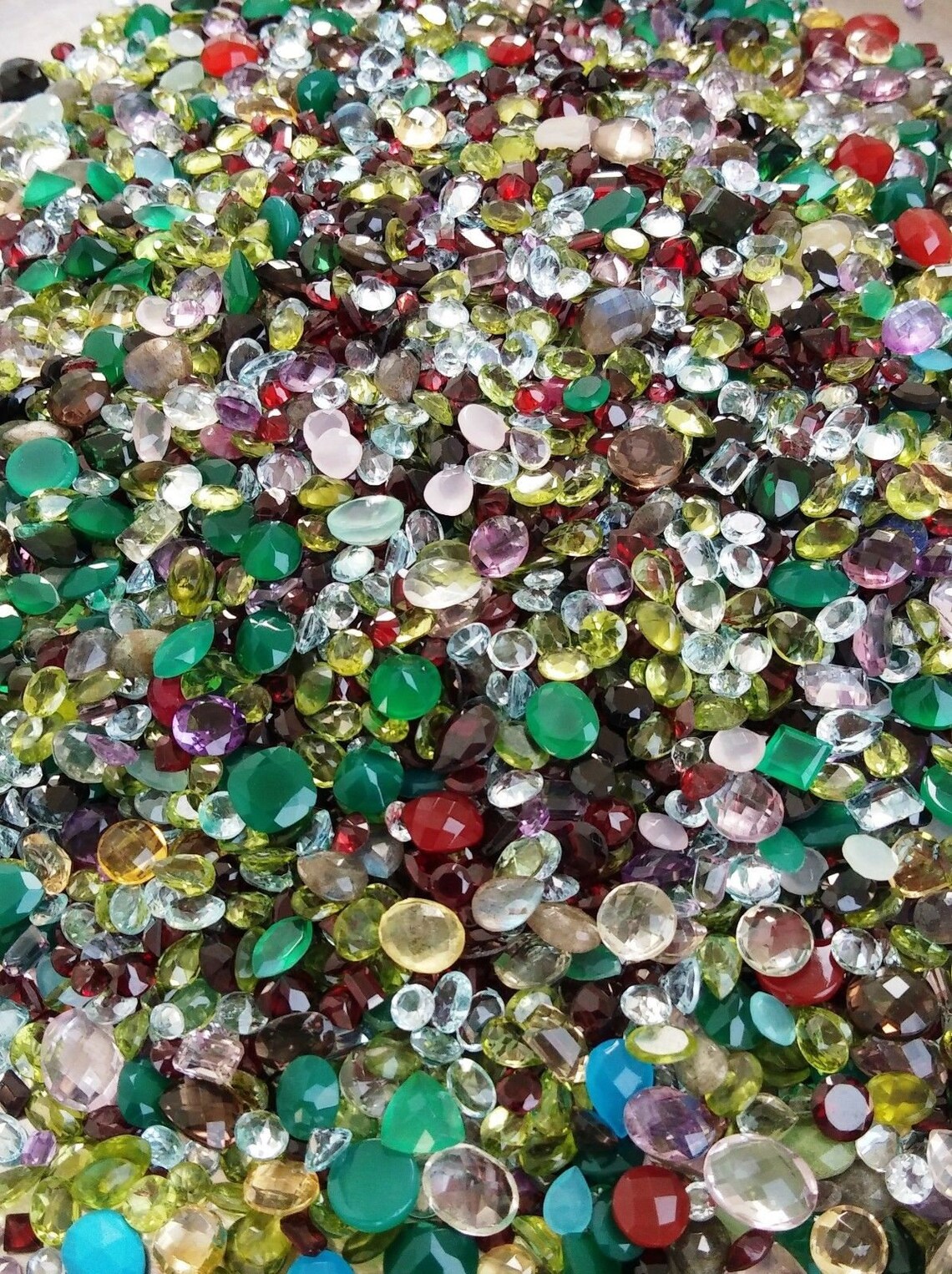 Loose Faceted Natural Gemstones Mixed Gems Wholeasle Loose Gem Etsy
