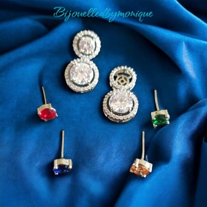 Pendientes colgantes intercambiables, pendientes para uso diario, regalos para bodas, novias y damas de honor, regalo de Navidad, regalo de Diwali