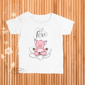 Namaste Little Pig Onesie® / Yoga Onesie® / Funny Baby Onesie® / Yoga Baby Clothes / Baby Boy Clothes / Baby Girl Clothes / Baby Shower Gift