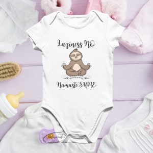 Namaste Sloths Onesie® / Yoga Onesie® / Funny Baby Onesie® / Yoga Baby Clothes / Baby Boy Clothes / Baby Girl Clothes / Baby Shower Gift