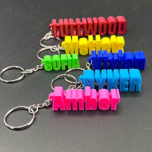 Personalized name Keychain / Personalized gift for mom / Personalized Keyring / Minimalist / tag name / custom name gifts / stocking stuffer