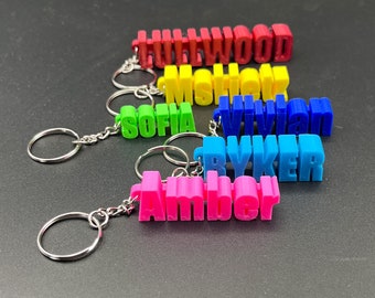 Personalized name Keychain / Personalized gift for mom / Personalized Keyring / Minimalist / tag name / custom name gifts / stocking stuffer