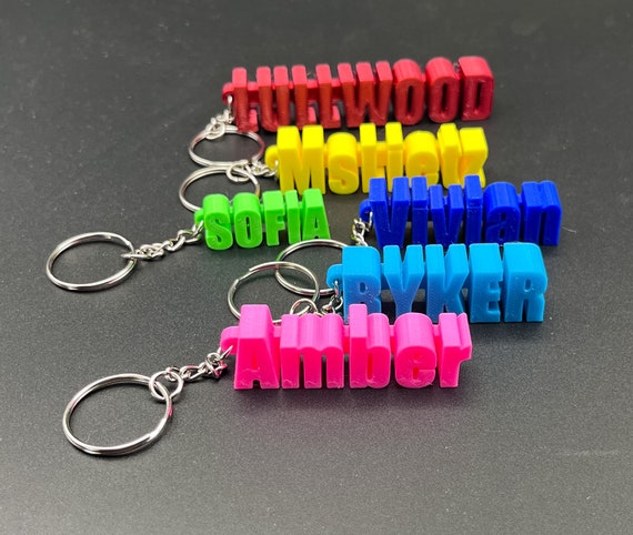 Personalized name Keychain / gift for mom / Keyring / Minimalist / bag tag / custom gifts / stocking stuffer
