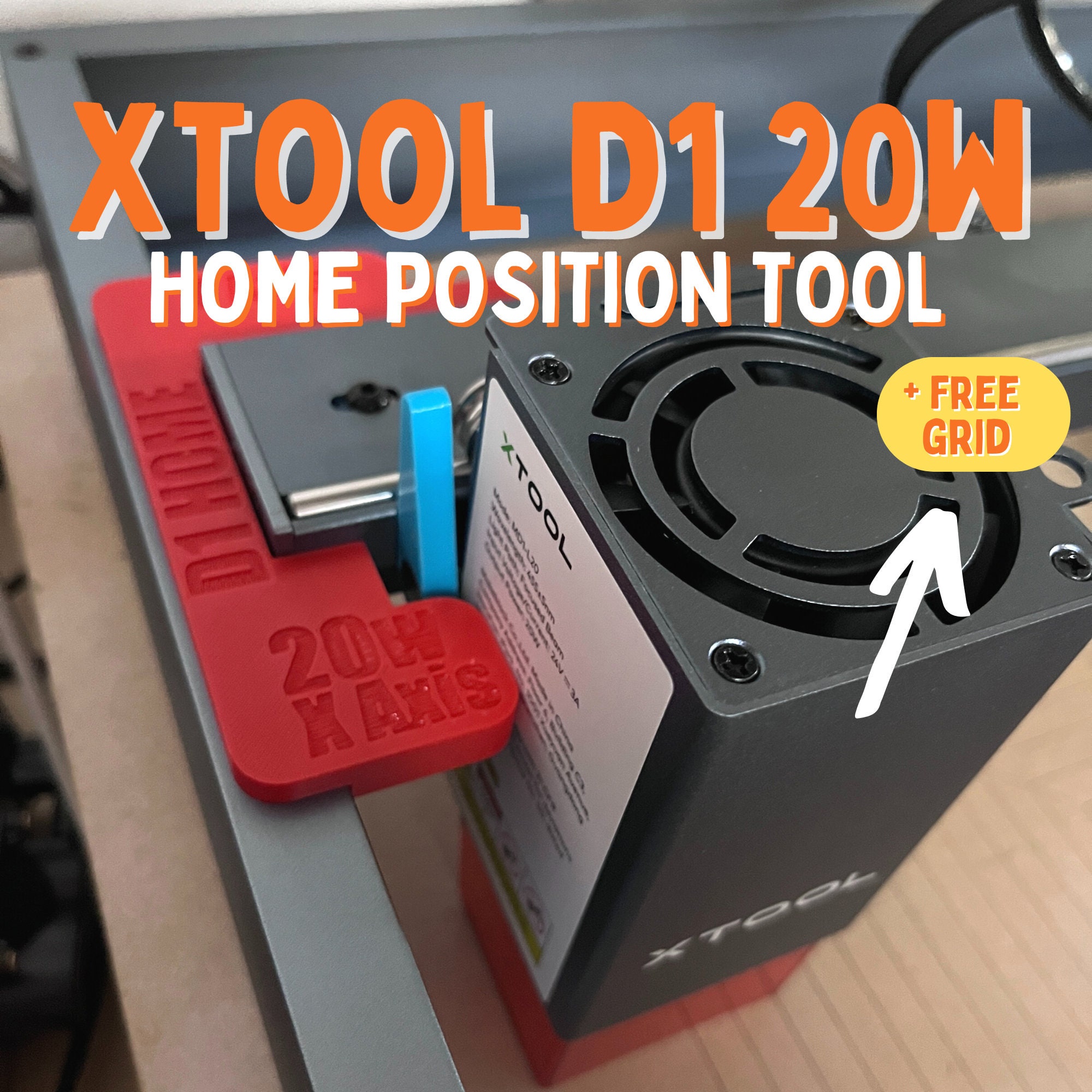 Xtool D1 Upgraded to 20w Home Position Tool FREE Grid Etsy