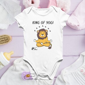 Namaste King Lion Onesie® / Yoga Onesie® / Funny Baby Onesie® / Yoga Baby Clothes / Baby Boy Clothes / Baby Girl Clothes / Baby Shower Gift