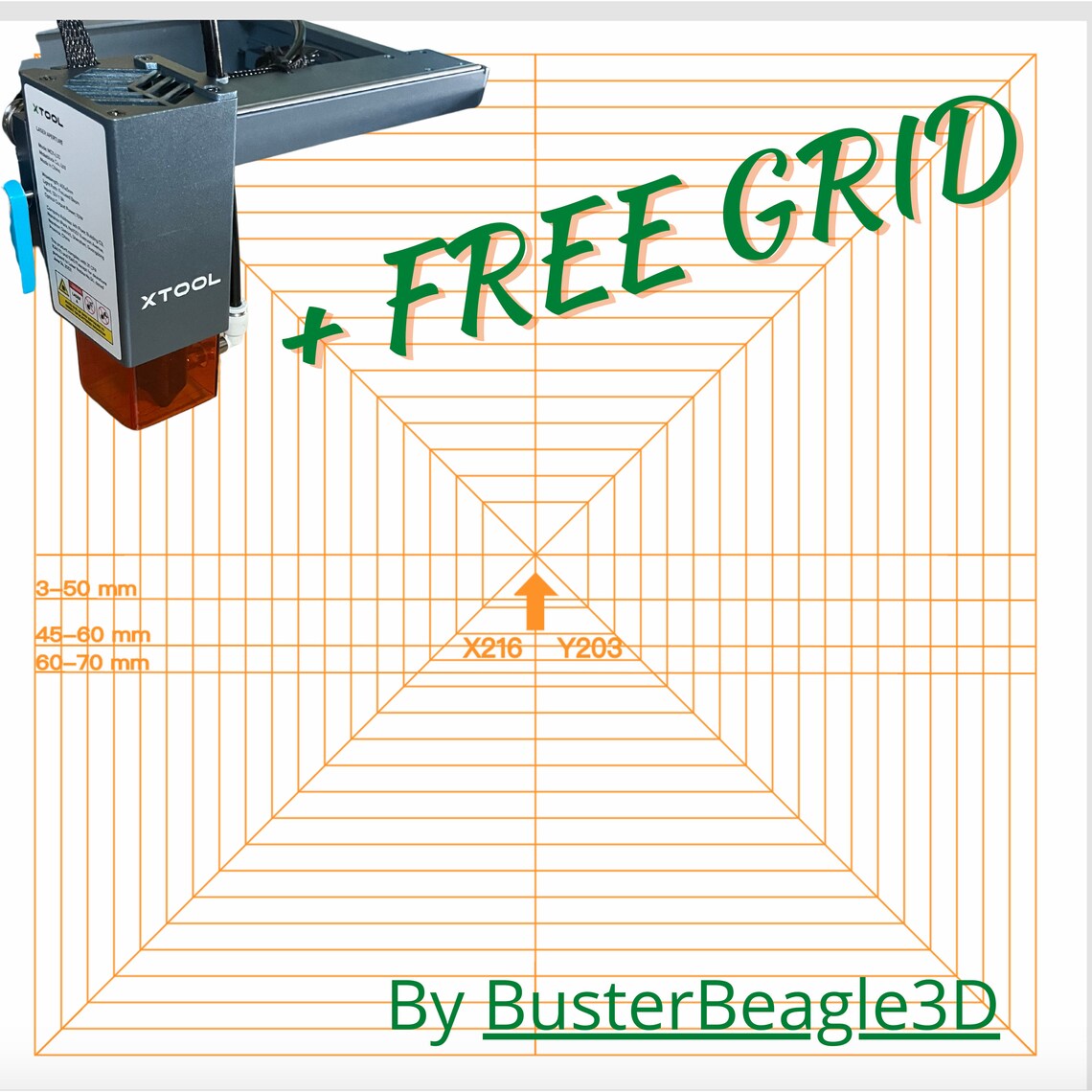 Xtool D1 10w Home Position Tool FREE Grid Etsy