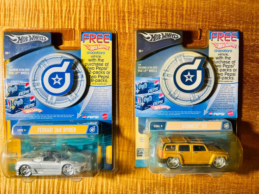 PAIR Vintage Hot Wheels Dropstars Dropotoro G7070 Ferrari 360